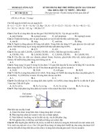 Đề thi thử thpt quốc gia có đáp án theo theo cấu trúc mới môn hóa học năm 2017 bộ giáo dục và đào tạo mã 30 | Đề thi đại học, Hóa học - Ôn Luyện