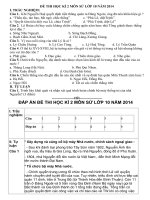 Đề thi học kì 2 môn lịch sử lớp 10 năm 2014 | Lớp 10, Lịch sử - Ôn Luyện