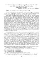 Bàn về khái niệm nhà nước pháp quyền và việc xây dựng nhà nước pháp quyền xã hội chủ nghĩa theo Hiến pháp 2013