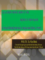 Bài giảng Lựa chọn thuốc hợp lý với bệnh lý tim mạch ở người bệnh đái tháo đường typ 2 - PGS.TS. Tạ Văn Bình