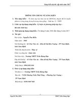 Tổ chức dạy học theo dự án (DHTDA) chuyên đề di truyền phân tử và ứng dụng di truyền trong chọn giống – sinh học 12   THPT 