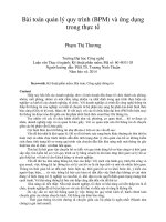 Bài toán quản lý quy trình (BPM) và ứng dụng  trong thực tế