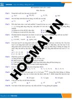 Đề thi thử đại học online pencup môn hóa học của hocmai năm 2018 lần 1 mã 1 | Đề thi đại học, Hóa học - Ôn Luyện