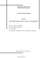 Sáng kiến kinh nghiệm một số biện pháp làm tốt công tác chủ nhiệm lớp 