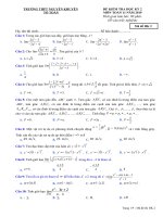 Đề kiểm tra học kỳ 2 môn toán lớp 11 năm 2019 trường thtp nguyễn khuyến mã 2 | Toán học, Lớp 11 - Ôn Luyện
