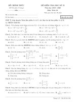 Đề thi học kỳ 2 Toán 10 năm 2019 – 2020 trường THPT chuyên Hạ Long – Quảng Ninh | Toán học, Lớp 10 - Ôn Luyện