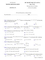 Đề thi học kỳ 2 Toán 10 năm 2019 – 2020 trường THPT Hưng Nhân – Thái Bình | Toán học, Lớp 10 - Ôn Luyện