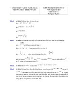 Đề kiểm tra định kì tháng 4 môn toán lớp 11 năm 2017 trường thcs thpt đông du | Toán học, Lớp 11 - Ôn Luyện