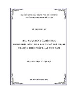 Bảo vệ quyền của bên mua trong hợp đồng mua bán nhà ở trả chậm, trả dần theo pháp luật việt nam 