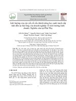 Ảnh hưởng của các yếu tố cấu thành năng lực cạnh tranh cấp tỉnh đến sự hài lòng của doanh nghiệp về môi trường kinh doanh: Nghiên cứu tại Phú Thọ