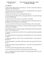 Đề cương ôn tập giữa học kì 2 môn Địa Lý lớp 11 THPT Yên Hòa - Đề cương số 1 | Lớp 11, Địa lý - Ôn Luyện