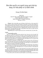 Bảo đảm quyền con người trong quá trình áp dụ ng các biện pháp xử lý hành chính