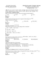 Đề kiểm tra học kì 2 có đáp án chi tiết môn hóa học lớp 10 năm 2018 trường thpt mỹ thọ | Hóa học, Lớp 10 - Ôn Luyện