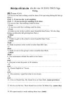 Bài tập viết lại câu trong đề ôn thi vào lớp 10 môn tiếng anh năm 2019 mã 1 | Tiếng Anh, Lớp 9 - Ôn Luyện