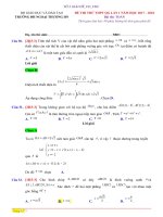 Đề thi thử thpt quốc gia có đáp án chi tiết môn toán năm 2017 trường đại học ngoại thương lần 1 | Toán học, Đề thi đại học - Ôn Luyện