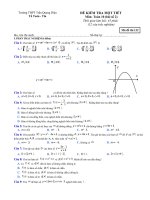 Đề kiểm tra 1 tiết môn toán lớp 10 trường thpt trần quang diệu mã 132 | Toán học, Lớp 11 - Ôn Luyện