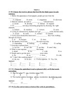 Đề kiểm tra test 5 môn tiếng anh lớp 9 | Tiếng Anh, Lớp 9 - Ôn Luyện