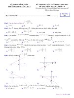 Đề thi KSCL Toán 10 lần 1 năm 2018 – 2019 trường Yên Lạc 2 – Vĩnh Phúc | Toán học, Lớp 10 - Ôn Luyện