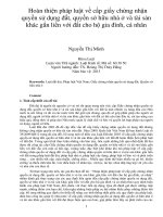 Áp dụng pháp luật của Tòa án nhân dân trong giải quyết án hôn nhân và gia đình qua thực tiễn tỉnh Thái Nguyên