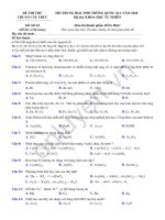 Đề thi thử môn Hóa chuẩn cấu trúc đề minh họa lần 2 - Đề số 01 | Đề thi đại học, Hóa học - Ôn Luyện
