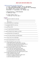 Bài tập về chuyển đổi câu môn tiếng anh lớp 9 | Tiếng Anh, Lớp 9 - Ôn Luyện