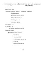 Đề cương ôn tập học kì 1 môn Văn lớp 11 THPT Trại Cau | Ngữ văn, Lớp 11 - Ôn Luyện