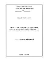 luận văn thạc sĩ quản lý thuế giá trị gia tăng trên địa bàn huyện mộc châu, tỉnh sơn la 