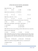 ĐỀ THI THỬ ONLINE TRƯỜNG ARCHIMEDES 09052020 
