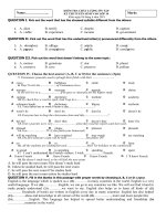 Đề kiểm tra chất lượng ôn tập kỳ thi tuyển sinh vào lớp 10 môn tiếng anh năm 2019 | Tiếng Anh, Lớp 9 - Ôn Luyện