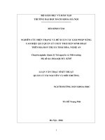 Nghiên cứu hiện trạng và đề xuất các giải pháp nâng cao hiệu quả quản lý chất thải rắn sinh hoạt trên địa bàn thị xã thái hòa, nghệ an 