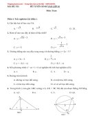 43 Đề thi thử vào 10 môn Toán năm học 2020 - 2021 - Gia sư Hà Nội