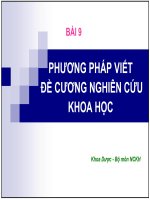 PHƯƠNG PHÁP VIẾT đề CƯƠNG NCKH pptx _ NCKH (slide nhìn biến dạng, tải về đẹp lung linh)