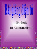 Bài: Chào hỏi và tạm biệt ( T2)