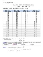 Đáp án đề thi học kì 2 môn Lý lớp 12 THPT Marie Curie năm 2016 - 2017 - Đề số 129 | Toán học, Lớp 12 - Ôn Luyện