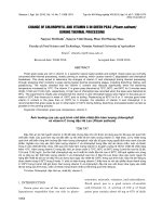 Ảnh hưởng của các quá trình chế biến nhiệt đến hàm lượng chlorophyll và vitamin C trong đậu Hà Lan (Pisum sativum)