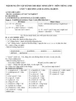 Noi dung on tap mon Tieng Anh LOP 9 Bai  7