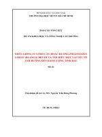 nhân giống in vitro cây hoắc hương pogostemon cablin (blanco) benth và tìm hiểu một vài yếu tố ảnh hưởng đến hàm lượng tinh dầu 