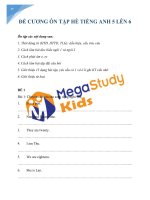 ĐỀ CƯƠNG ÔN TẬP HÈ - TIẾNG ANH LỚP 5 LÊN 6 - Tài liệu Tiếng Anh lớp 5