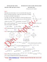 Đề khảo sát chất lượng môn toán lớp 12 năm 2017 trường thpt quế võ số 2 lần 1 | Toán học, Lớp 12 - Ôn Luyện