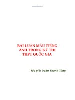 50 bài luận mẫu tiếng anh ôn thi THPTQG