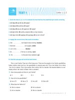 LUYỆN GIẢI BỘ ĐỀ KIỂM TRA ĐỊNH KỲ TIẾNG ANH LỚP 6 TEST 1 - 5 - Tài liệu chung