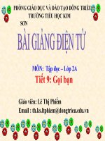 bài giảng Tập đọc lớp 2 - Bài : Gọi bạn