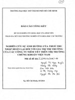 nghiên cứu sự ảnh hưởng của thuế thu nhập hoãn lại đối với giá trị thị trường của các công ty niêm yết trên thị trường chứng khoán việt nam 