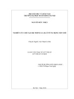 Nghiên cứu chế tạo hệ thống ga ra ô tô tự động xếp chỗ 