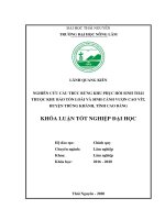 Nghiên cứu cấu trúc rừng khu phục hồi sinh thái thuộc khu bảo tồn loài và sinh cảnh vượn Cao vít, huyện Trùng Khánh, tỉnh Cao Bằng (Khóa luận tốt nghiệp)