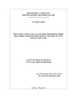 Phân tích và đề xuất các giải pháp nhằm hoàn thiện hoạt động chăm sóc khách hàng tại công ty ô tô toyota việt nam 