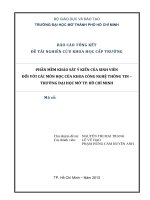 phần mềm khảo sát ý kiến của sinh viên đối với các môn học của khoa công nghệ thông tin trường đại học mở tp  hồ chí minh 