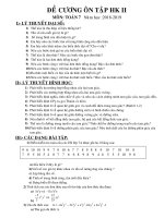 ĐỀ CƯƠNG TOÁN 7 HKII - 2018 - 2019