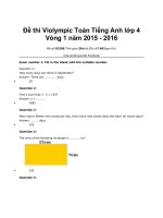 Đề ôn violympic TA lớp 4 vòng 1