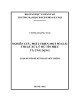 Nghiên cứu phát triển một số giải thuật xử lý mù tín hiệu và ứng dụng 